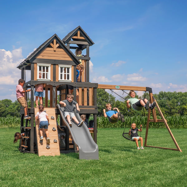 Backyard Discovery Mystic Tower Cedar Swing Set