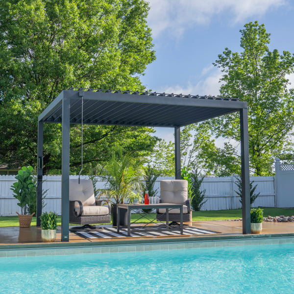 Backyard Discovery Sarasota 12' x 10' Steel Louvered Pergola