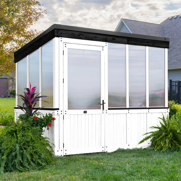 Backyard Discovery Willow 9' x 6' White Cedar Greenhouse