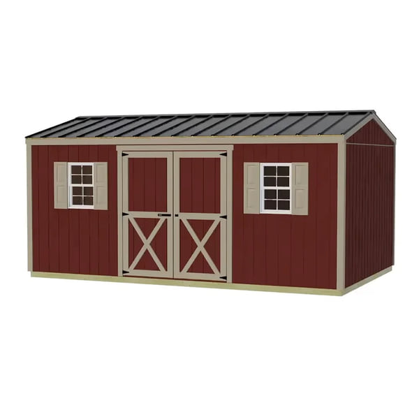Best Barns Handmade Haven 10 ft. x 12 ft. Wood Shed Kit with Spacious Barn Doors and Smart Side