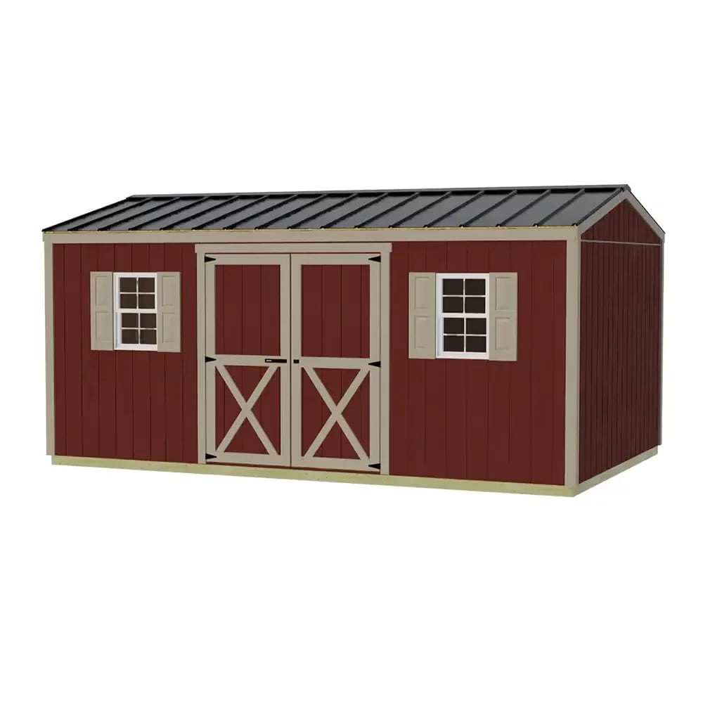 Best Barns Handmade Haven 10 ft. x 12 ft. Wood Shed Kit with Spacious Barn Doors and Smart Side