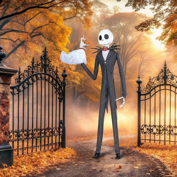 Disney 10 ft Jack Skellington Inflatable with Lights