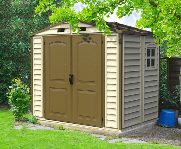 Duramax StoreAll 8 ft. x 6 ft. Vinyl Storage Shed with Foundation Kit