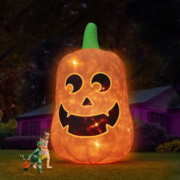 Hammacher Schlemmer 16 ft Glowing Inflatable Jack O' Lantern