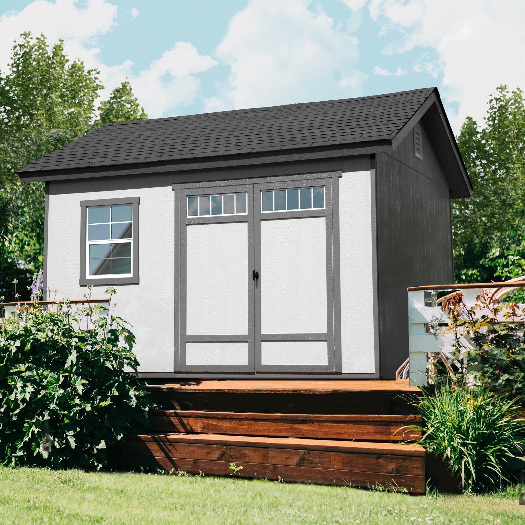 Handy Home Products Beachwood 8 ft. x 12 ft. DIY Wood Storage Shed