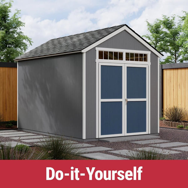 Handy Home Products Majestic 8 ft. x 12 ft. DIY Wood Storage Shed with Loft