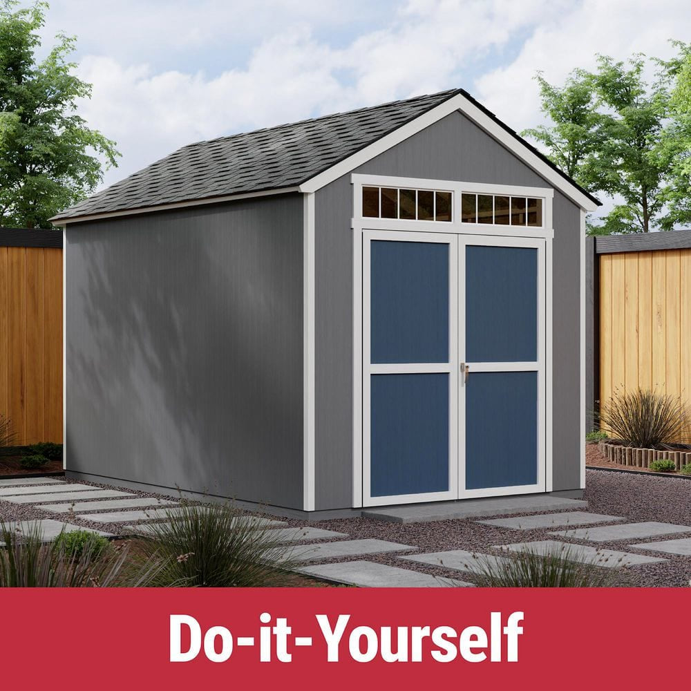 Handy Home Products Majestic 8 ft. x 12 ft. DIY Wood Storage Shed with Loft