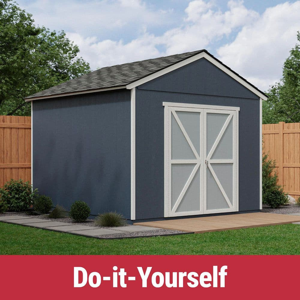 Handy Home Products Rookwood 10 ft. x 10 ft. DIY Wood Storage Shed with Floor
