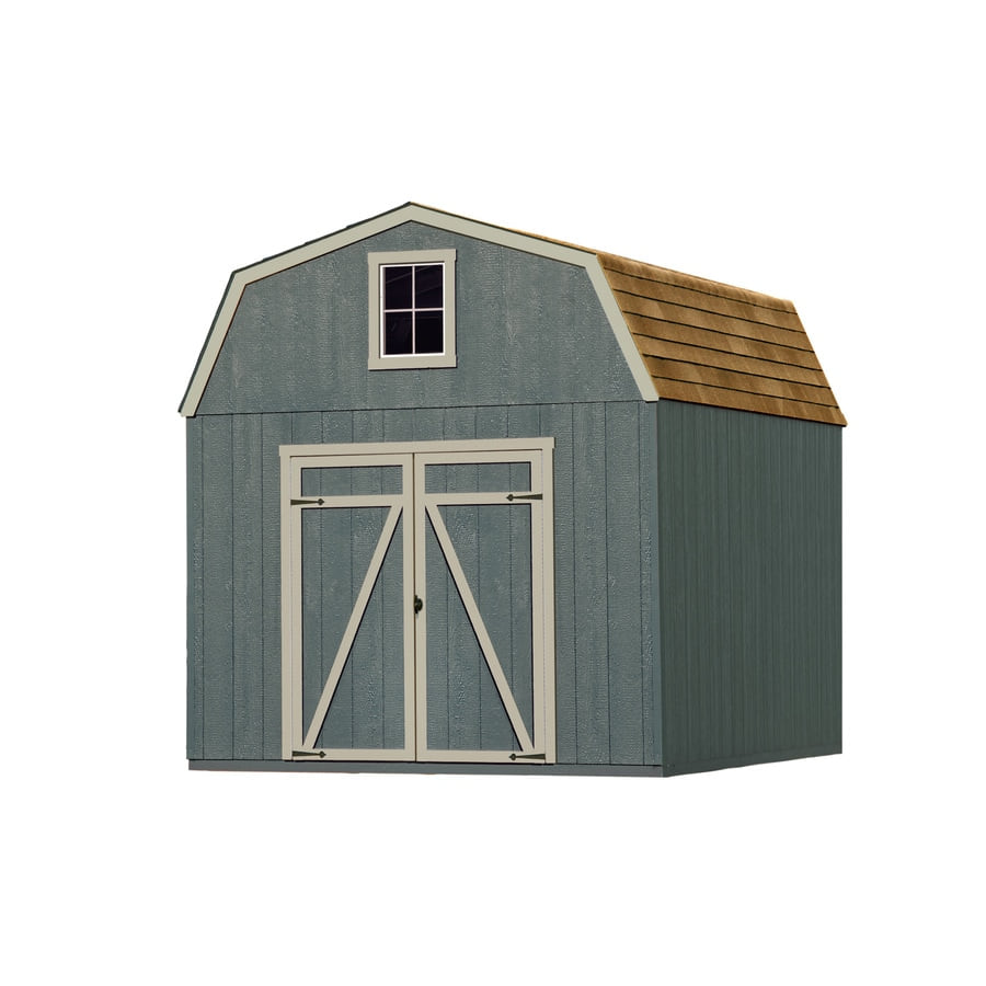 Heartland Estate 10 ft. x 10 ft. Gambrel Engineered Wood Storage Shed, Floor Included