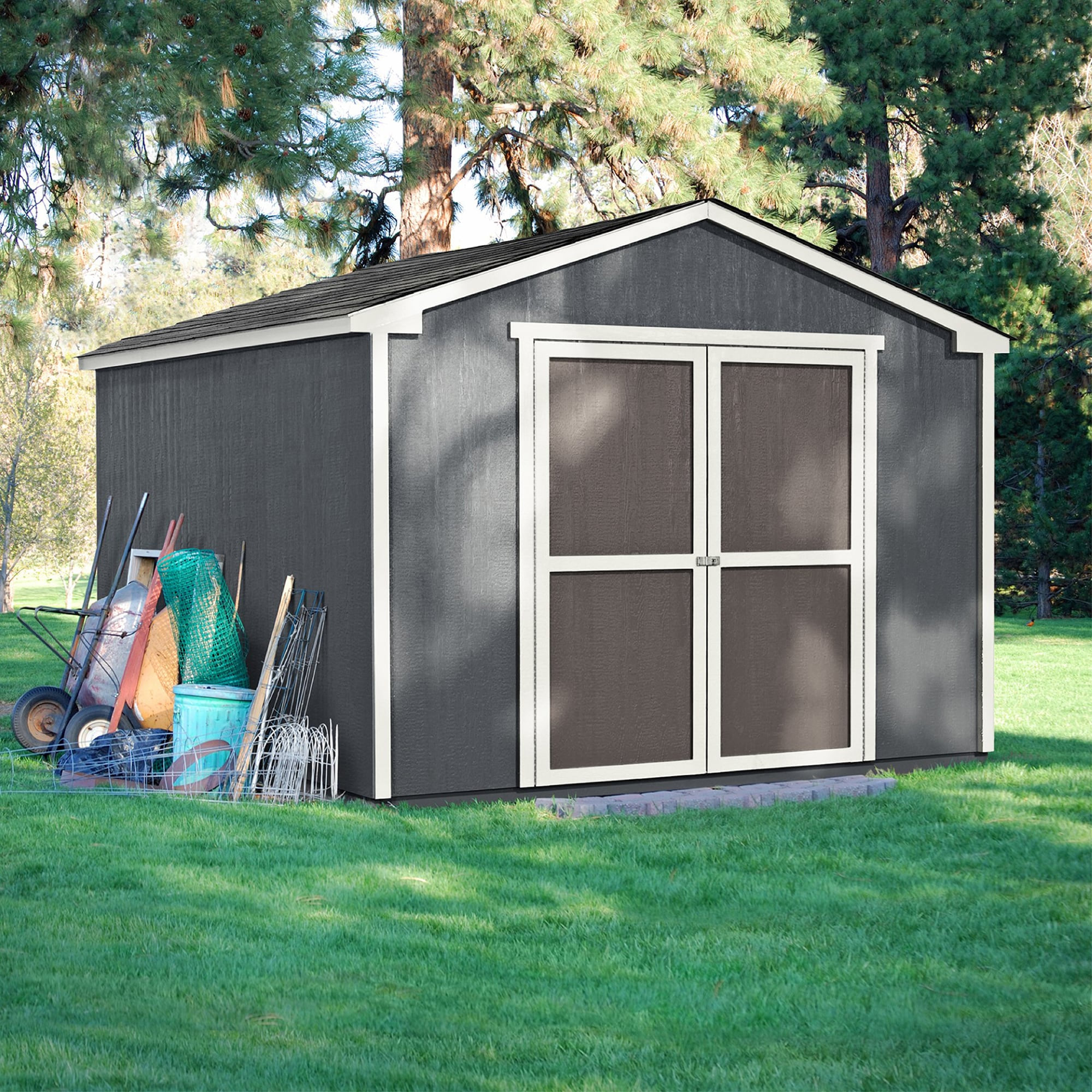 Heartland Monterra Value Gable 10-ft x 8-ft Wood Outdoor Storage Shed, Floor Included