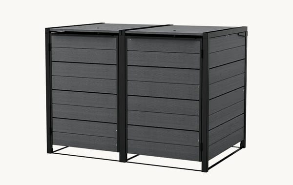 Keter Hide Away 2 x 96 Gallon Trash Can Storage Shed