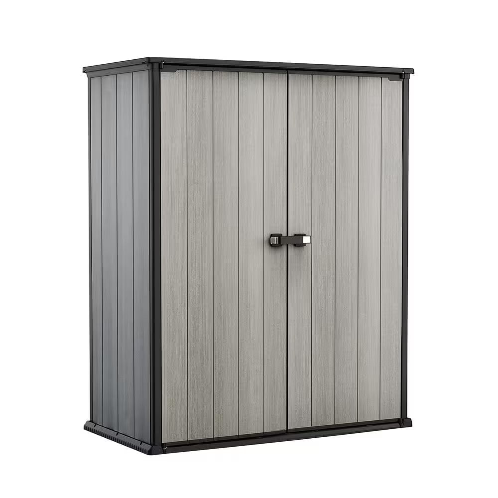 Keter High Store+ (Plus) 50 cu ft Vertical Resin Storage Shed, Grey