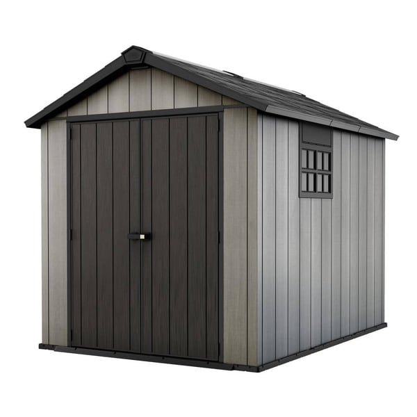 Keter Oakland 7.5 ft. x 9 ft. DUOTECH Resin Storage Shed