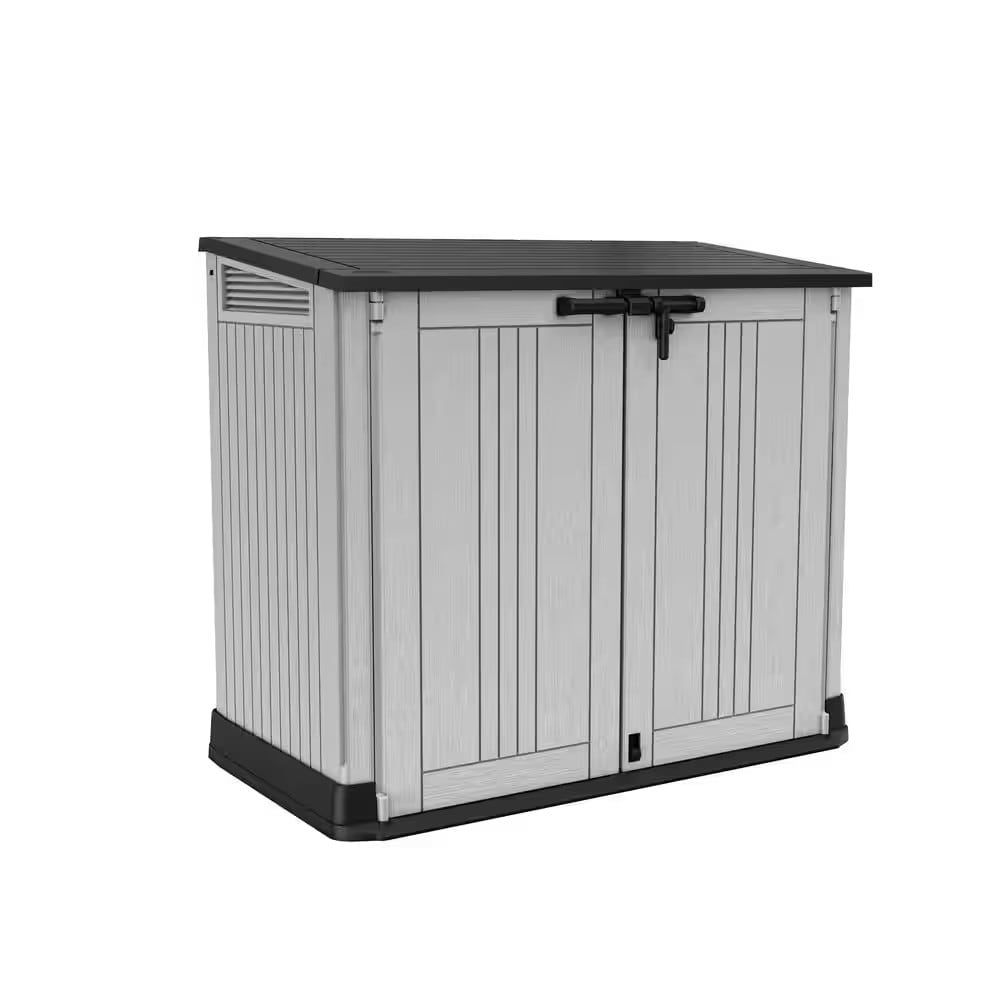 Keter Store-It-Out Prime 4.3 x 2.3 ft Resin Storage Shed (31 cu ft), Graphite