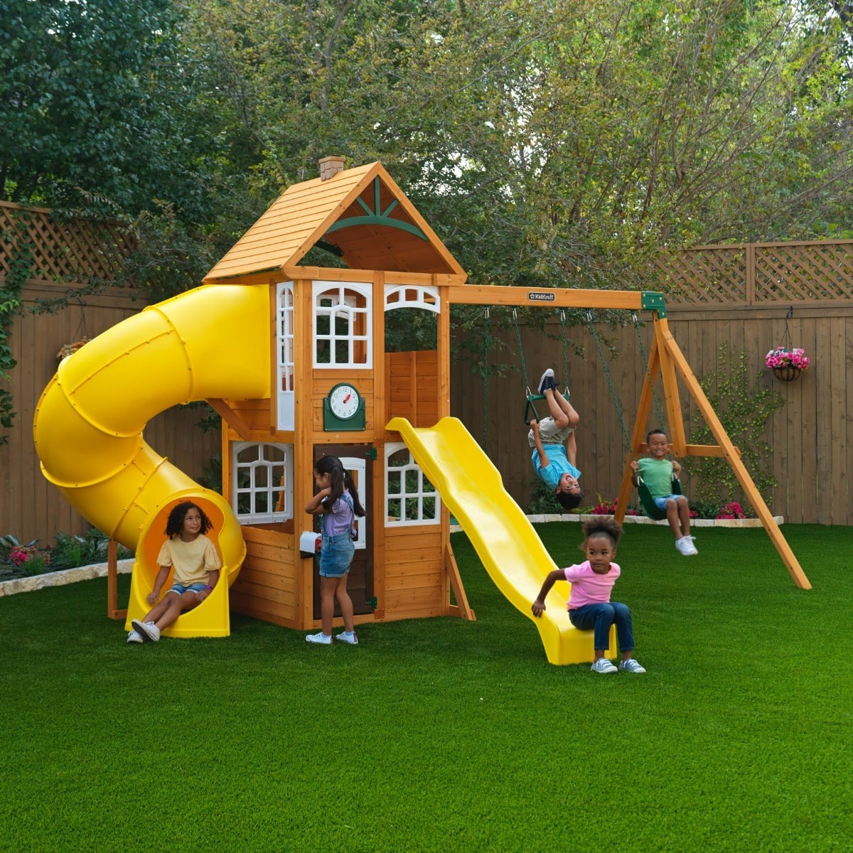 KidKraft Castlewood Wooden Swing Set