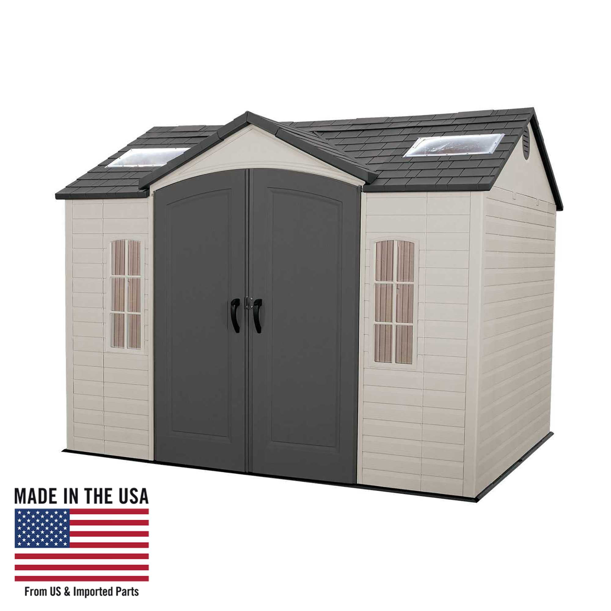Lifetime 10 ft. x 8 ft. Outdoor Storage Shed, Desert Sand