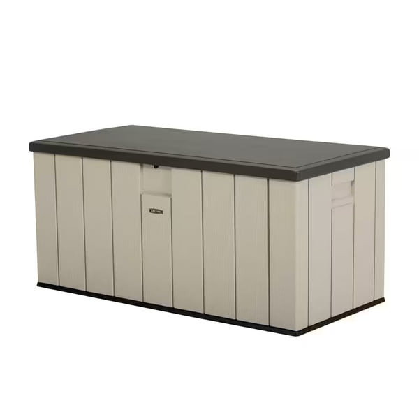 Lifetime 150-Gallon Heavy-Duty Outdoor Polyethylene Deck Box and Bench