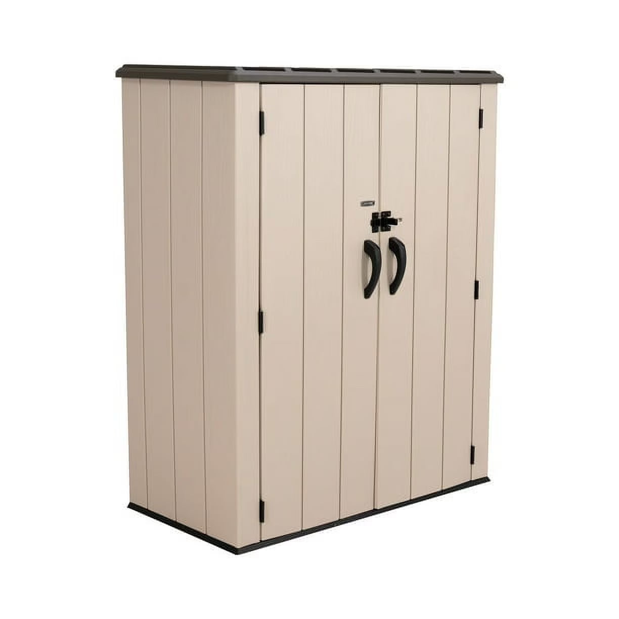 Lifetime 53 cu ft Vertical Polyethylene Storage Shed, Desert Sand