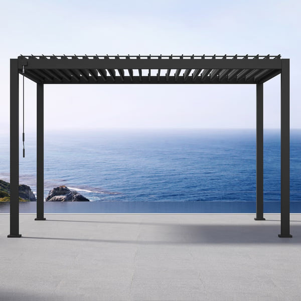 Mirador Adjustable Louvered Aluminum Pergola 10' x 13' (Sorara)