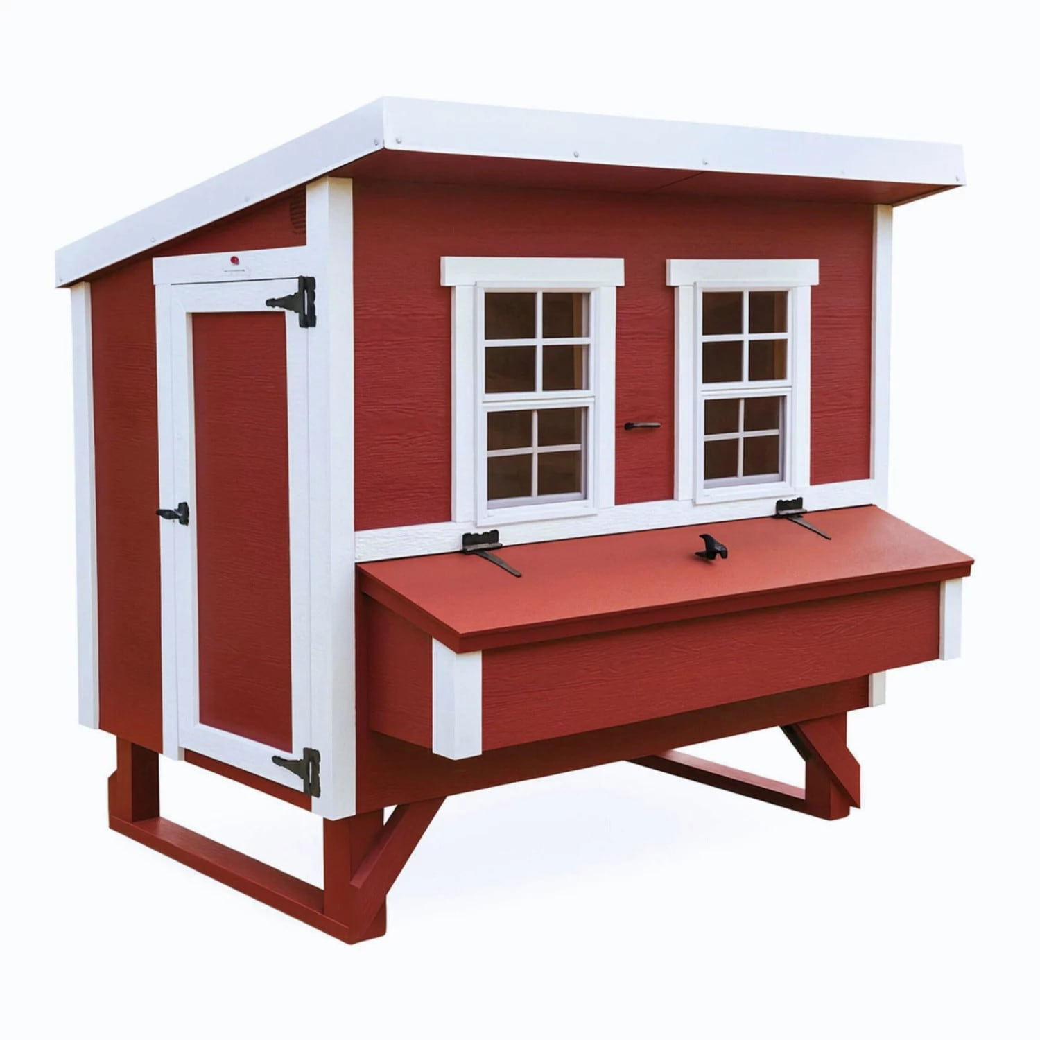 OverEZ Large Chicken Coop - Up to 15 Chickens, Classic red