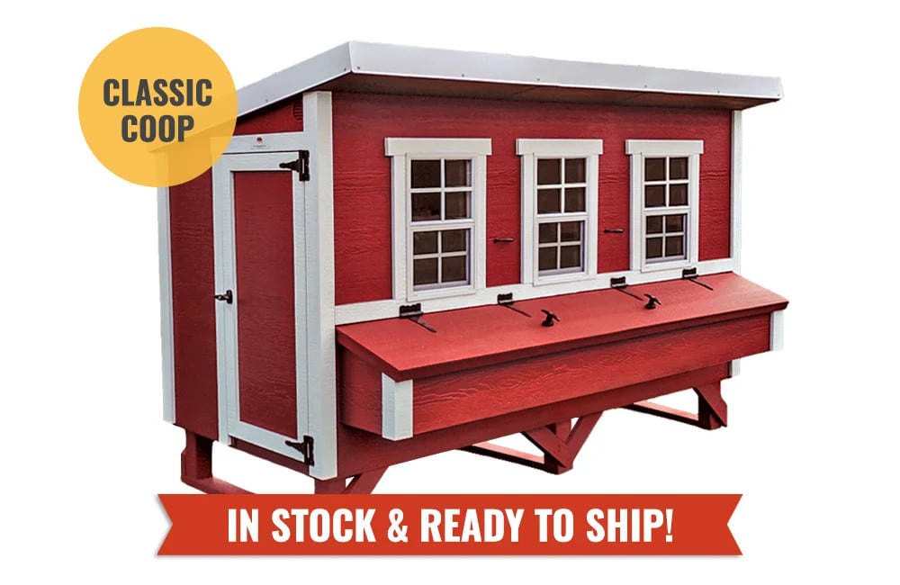 OverEZ XL Chicken Coop - Up to 20 Chickens, Classic red