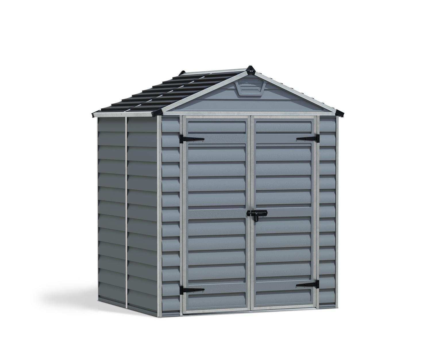 Palram-Canopia SkyLight 6 ft. x 5 ft. Storage Shed Kit, Gray