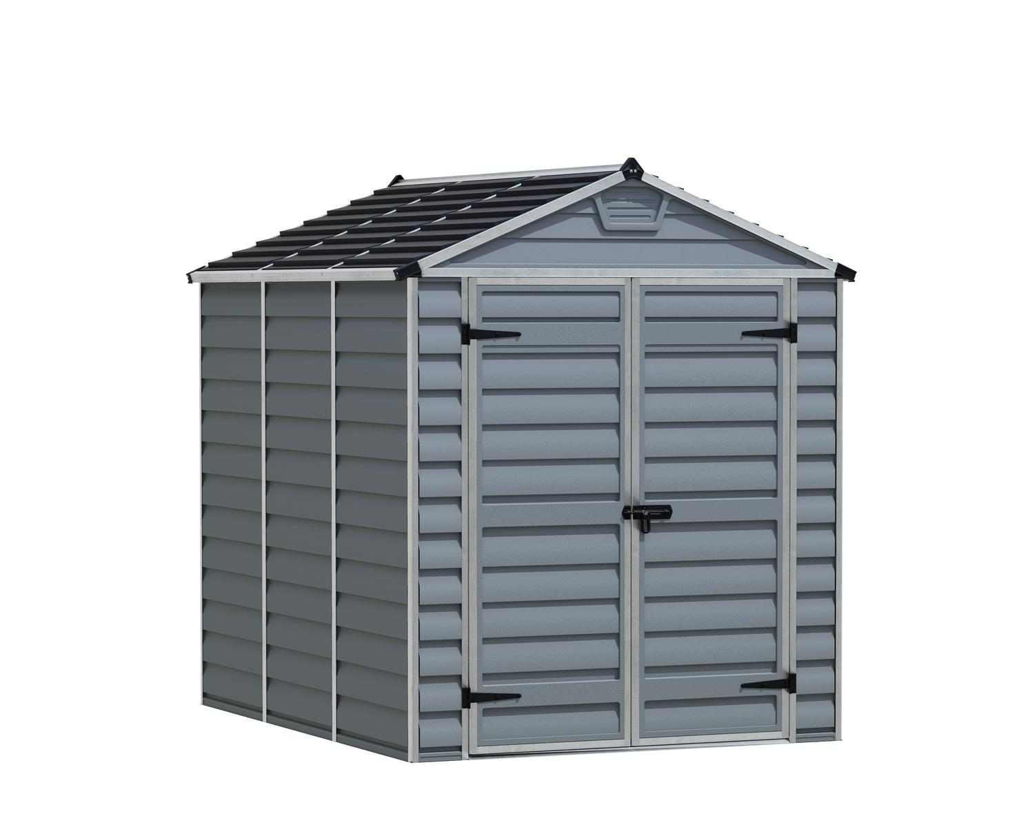 Palram-Canopia SkyLight 6 ft. x 8 ft. Storage Shed Kit, Gray