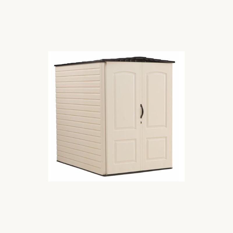Rubbermaid Large Vertical Resin Storage Shed (5 ft. x 6 ft.), Sandstone/Onyx