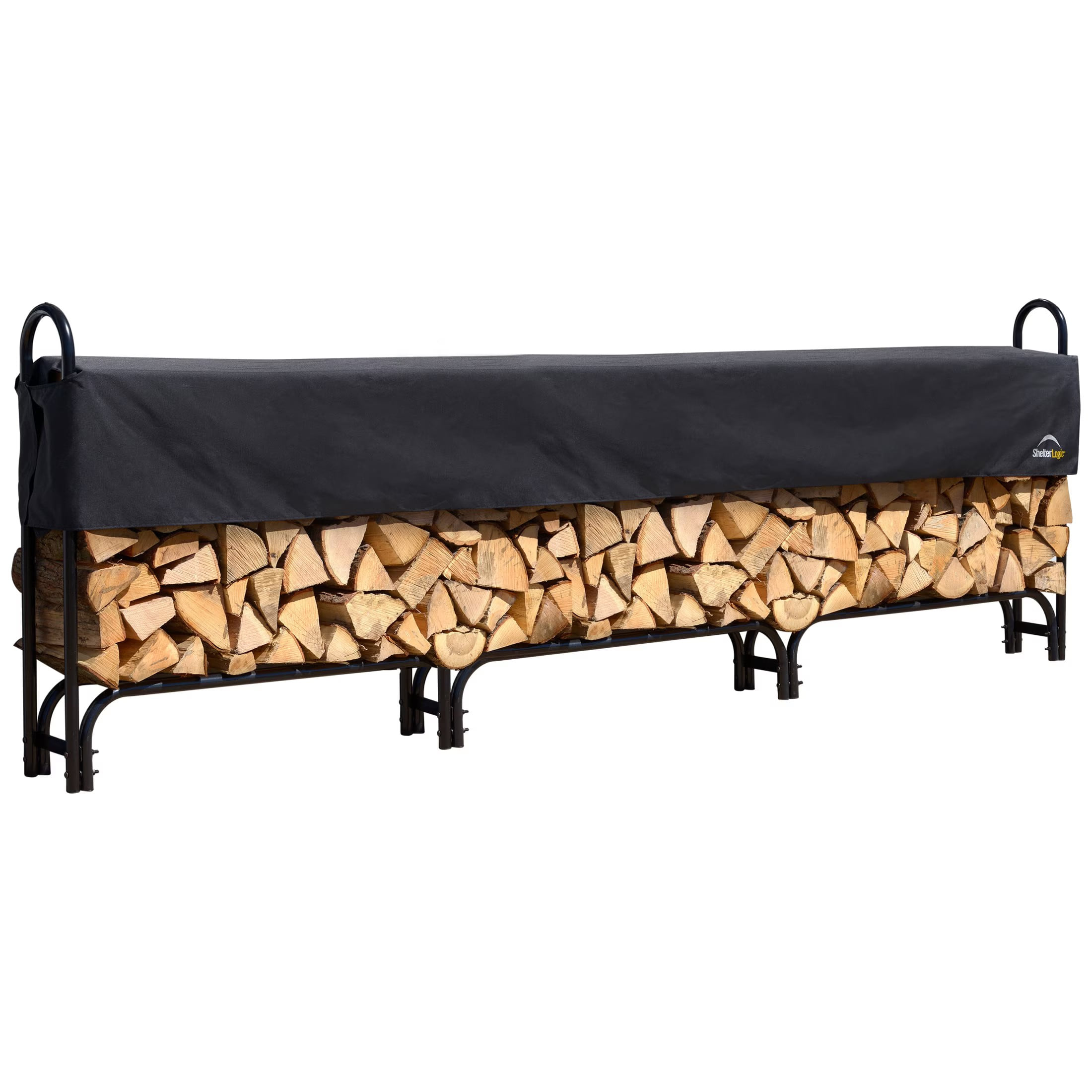 ShelterLogic Firewood Rack-in-a-Box Heavy Duty 12 ft Rack with Cover