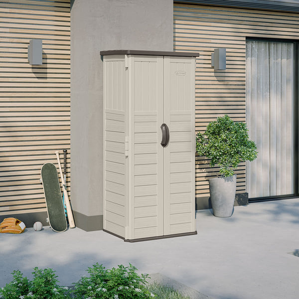 Suncast 22 cu ft Vertical Resin Outdoor Storage Shed