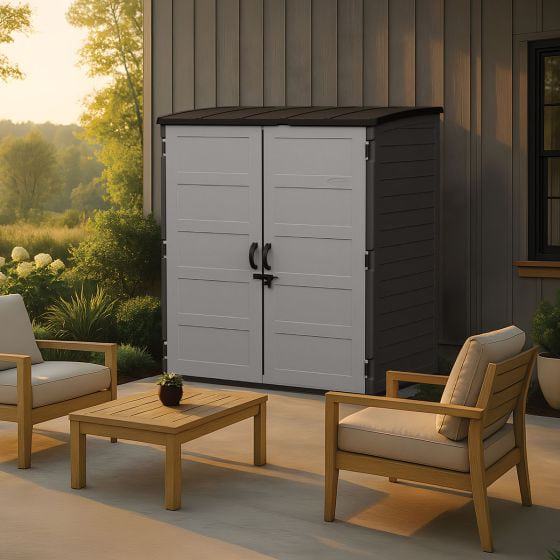 Suncast 6 ft. x 4 ft. Extra Large Vertical Shed with Shelf (106 cu. ft.)