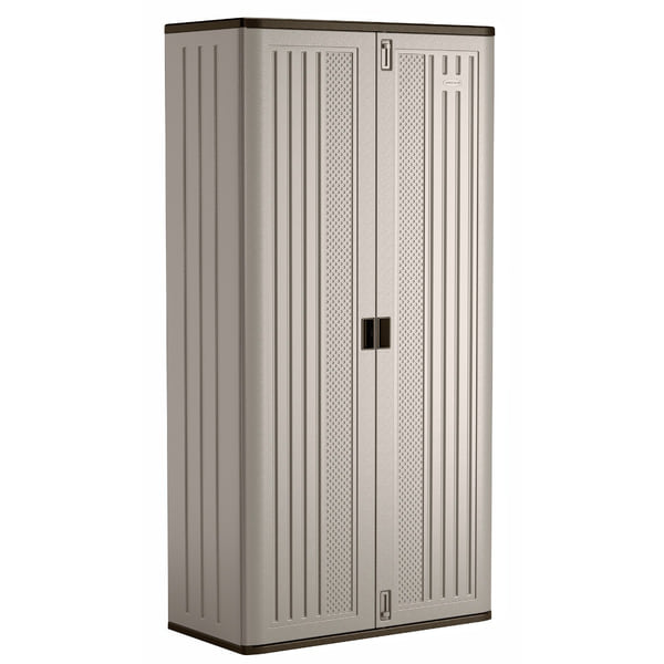 Suncast Mega Tall Resin Storage Cabinet with 3 Shelves